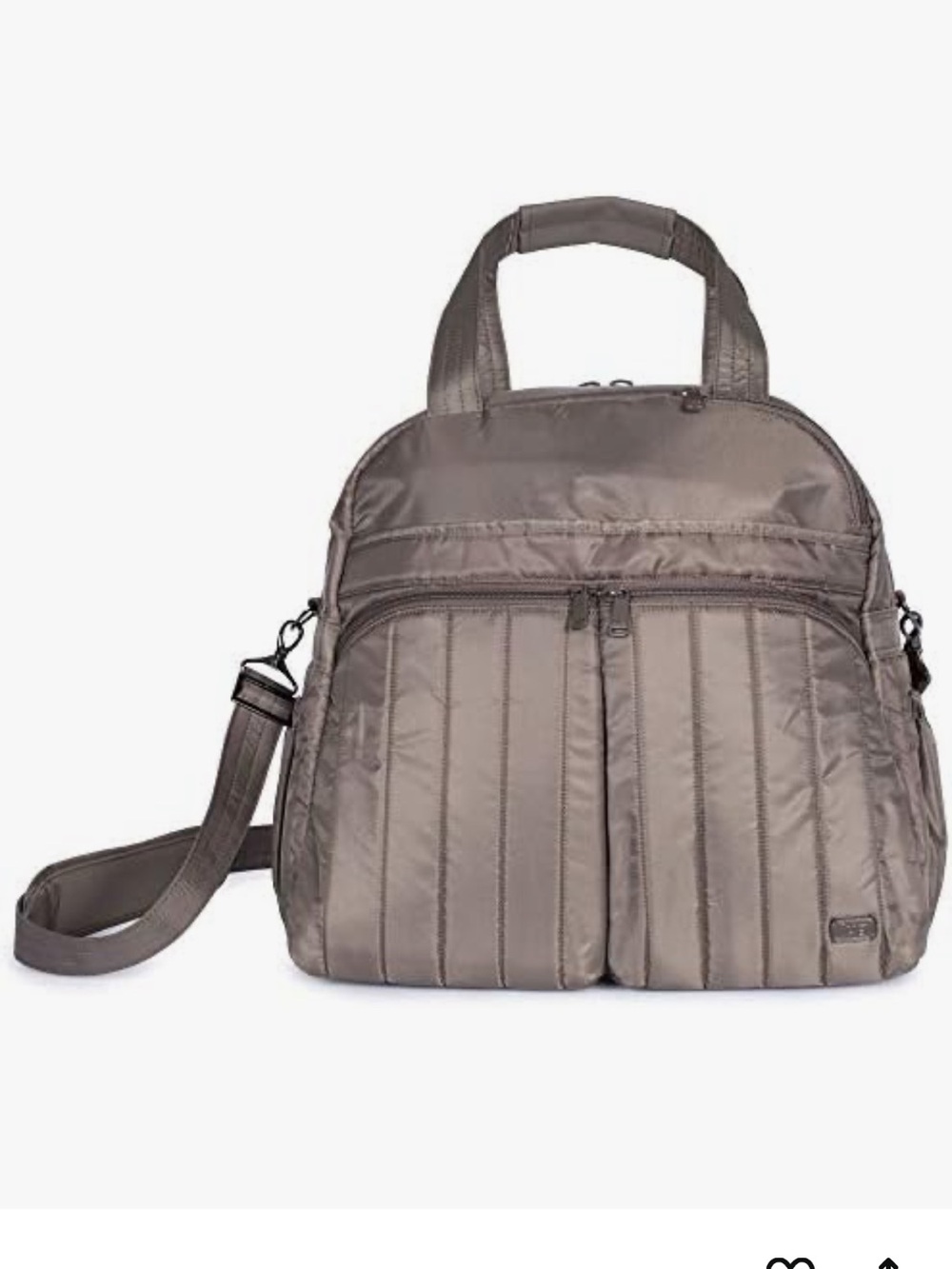 NWOT LUG Gray Boxer Convertible Duffle Carry On Travel Bag w Lots of Compartment